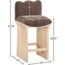  Meridian Shaw Brown Chenille Fabric Upholstered Counter Stool IMAGE 8