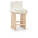  Color_Cream -- Shaw Cream Chenille Fabric Upholstered Counter Stool IMAGE 1