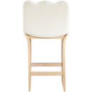  Color_Cream -- Shaw Cream Chenille Fabric Upholstered Counter Stool IMAGE 5