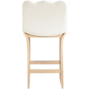  Meridian Shaw Cream Chenille Fabric Upholstered Counter Stool IMAGE 5