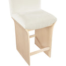  Color_Cream -- Shaw Cream Chenille Fabric Upholstered Counter Stool IMAGE 7