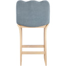  Color_Light Blue -- Shaw Light Blue Chenille Fabric Upholstered Counter Stool IMAGE 5