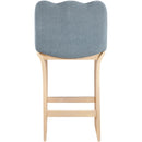  Meridian Shaw Light Blue Chenille Fabric Upholstered Counter Stool IMAGE 5
