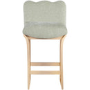  Color_Mint -- Shaw Mint Chenille Fabric Upholstered Counter Stool IMAGE 3