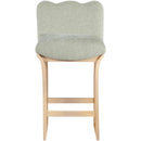  Meridian Shaw Mint Chenille Fabric Upholstered Counter Stool IMAGE 3