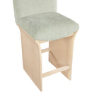  Color_Mint -- Shaw Mint Chenille Fabric Upholstered Counter Stool IMAGE 7