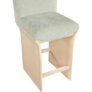  Meridian Shaw Mint Chenille Fabric Upholstered Counter Stool IMAGE 7