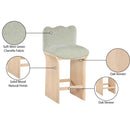  Color_Mint -- Shaw Mint Chenille Fabric Upholstered Counter Stool IMAGE 9