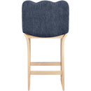  Color_Navy -- Shaw Navy Chenille Fabric Upholstered Counter Stool IMAGE 5