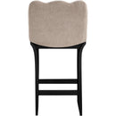  Meridian Shaw Beige Chenille Fabric Upholstered Counter Stool IMAGE 5