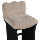  Meridian Shaw Beige Chenille Fabric Upholstered Counter Stool IMAGE 6
