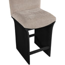  Meridian Shaw Beige Chenille Fabric Upholstered Counter Stool IMAGE 7