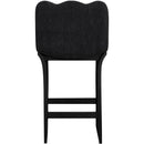  Color_Black -- Shaw Black Chenille Fabric Upholstered Counter Stool IMAGE 5