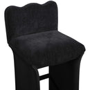  Color_Black -- Shaw Black Chenille Fabric Upholstered Counter Stool IMAGE 6
