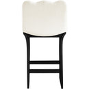  Meridian Shaw Cream Chenille Fabric Upholstered Counter Stool IMAGE 5
