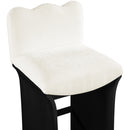  Meridian Shaw Cream Chenille Fabric Upholstered Counter Stool IMAGE 6