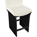  Color_Cream -- Shaw Cream Chenille Fabric Upholstered Counter Stool IMAGE 7