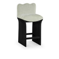  Color_Mint -- Shaw Mint Chenille Fabric Upholstered Counter Stool IMAGE 1