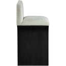  Meridian Shaw Mint Chenille Fabric Upholstered Counter Stool IMAGE 4