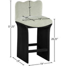  Color_Mint -- Shaw Mint Chenille Fabric Upholstered Counter Stool IMAGE 8
