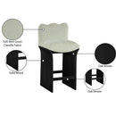  Meridian Shaw Mint Chenille Fabric Upholstered Counter Stool IMAGE 9