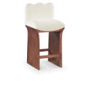  Color_Cream -- Shaw Cream Chenille Fabric Upholstered Counter Stool IMAGE 1