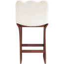  Color_Cream -- Shaw Cream Chenille Fabric Upholstered Counter Stool IMAGE 5