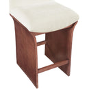  Color_Cream -- Shaw Cream Chenille Fabric Upholstered Counter Stool IMAGE 7