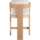  Color_Beige -- Sacha Beige Linen Textured Fabric Upholstered Counter Stool IMAGE 5