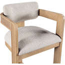  Meridian Sacha Beige Linen Textured Fabric Upholstered Counter Stool IMAGE 6