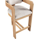  Color_Beige -- Sacha Beige Linen Textured Fabric Upholstered Counter Stool IMAGE 7