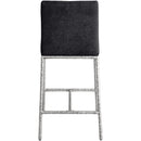 Meridian Reeves Black Chenille Fabric Upholstered Counter Stool IMAGE 4