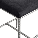  Meridian Reeves Black Chenille Fabric Upholstered Counter Stool IMAGE 6