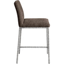  Color_Brown -- Reeves Brown Chenille Fabric Upholstered Counter Stool IMAGE 3