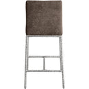  Color_Brown -- Reeves Brown Chenille Fabric Upholstered Counter Stool IMAGE 4