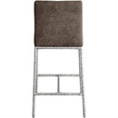  Meridian Reeves Brown Chenille Fabric Upholstered Counter Stool IMAGE 4