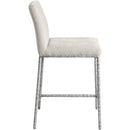  Meridian Reeves Cream Chenille Fabric Upholstered Counter Stool IMAGE 3