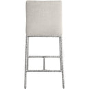 Color_Cream -- Reeves Cream Chenille Fabric Upholstered Counter Stool IMAGE 4