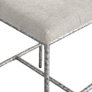  Color_Cream -- Reeves Cream Chenille Fabric Upholstered Counter Stool IMAGE 6