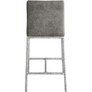  Meridian Reeves Grey Chenille Fabric Upholstered Counter Stool IMAGE 4