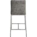  Color_Grey -- Reeves Grey Chenille Fabric Upholstered Counter Stool IMAGE 4