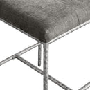  Color_Grey -- Reeves Grey Chenille Fabric Upholstered Counter Stool IMAGE 6