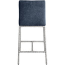  Color_Navy -- Reeves Navy Chenille Fabric Upholstered Counter Stool IMAGE 4