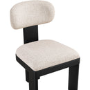  Meridian Timbra Beige Linen Textured Fabric Upholstered Dining Chair IMAGE 5