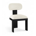  Color_Cream -- Timbra Cream Linen Textured Fabric Upholstered Dining Chair IMAGE 1
