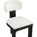  Color_Cream -- Timbra Cream Linen Textured Fabric Upholstered Dining Chair IMAGE 5