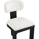  Meridian Timbra Cream Linen Textured Fabric Upholstered Dining Chair IMAGE 5