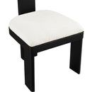  Meridian Timbra Cream Linen Textured Fabric Upholstered Dining Chair IMAGE 6