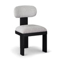 Color_Grey -- Timbra Grey Linen Textured Fabric Upholstered Dining Chair IMAGE 1