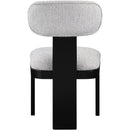  Meridian Timbra Grey Linen Textured Fabric Upholstered Dining Chair IMAGE 4